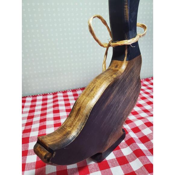 Vtg Country Charm Wooden DUCKS Cottage Core Shelf Sitter HANDMADE Stained SIGNED - Picture 7 of 16